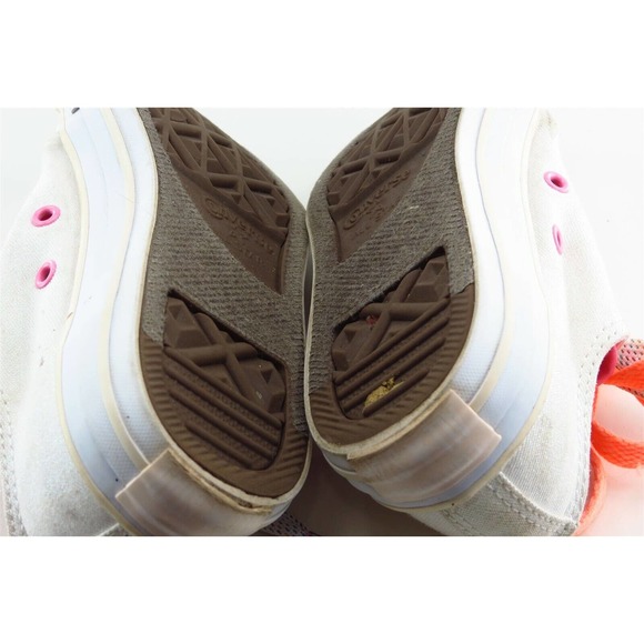 Converse‎ All Star Girls Shoes Size 2 M Off White Low top Fabric - Picture 6 of 7